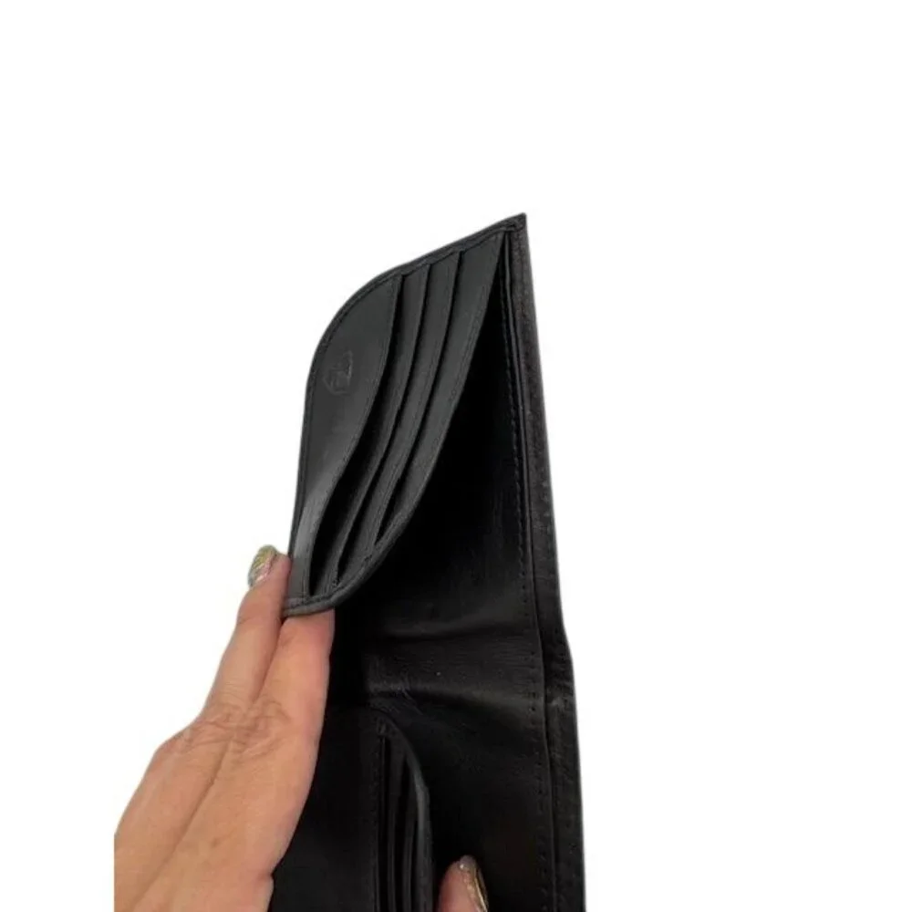 NWOT Travelon Mens Black Leather SLIM Bifold Wallet